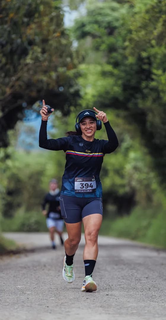 Celebrating mid-race