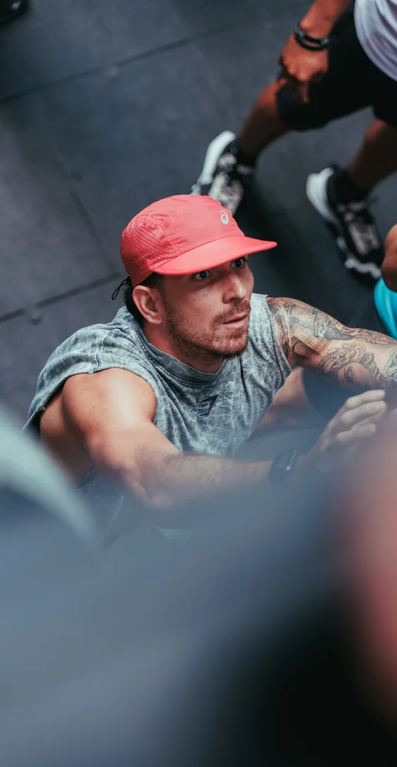 Rowing hard