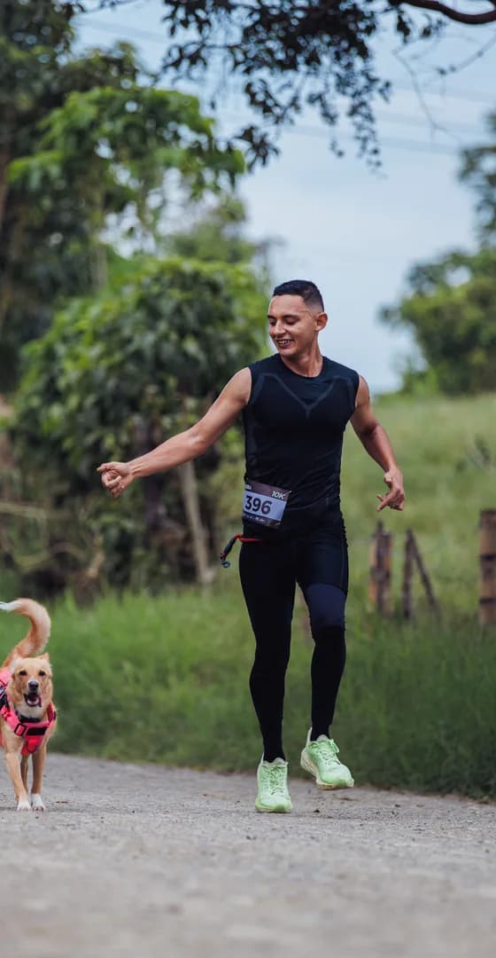 Running a race with a dog