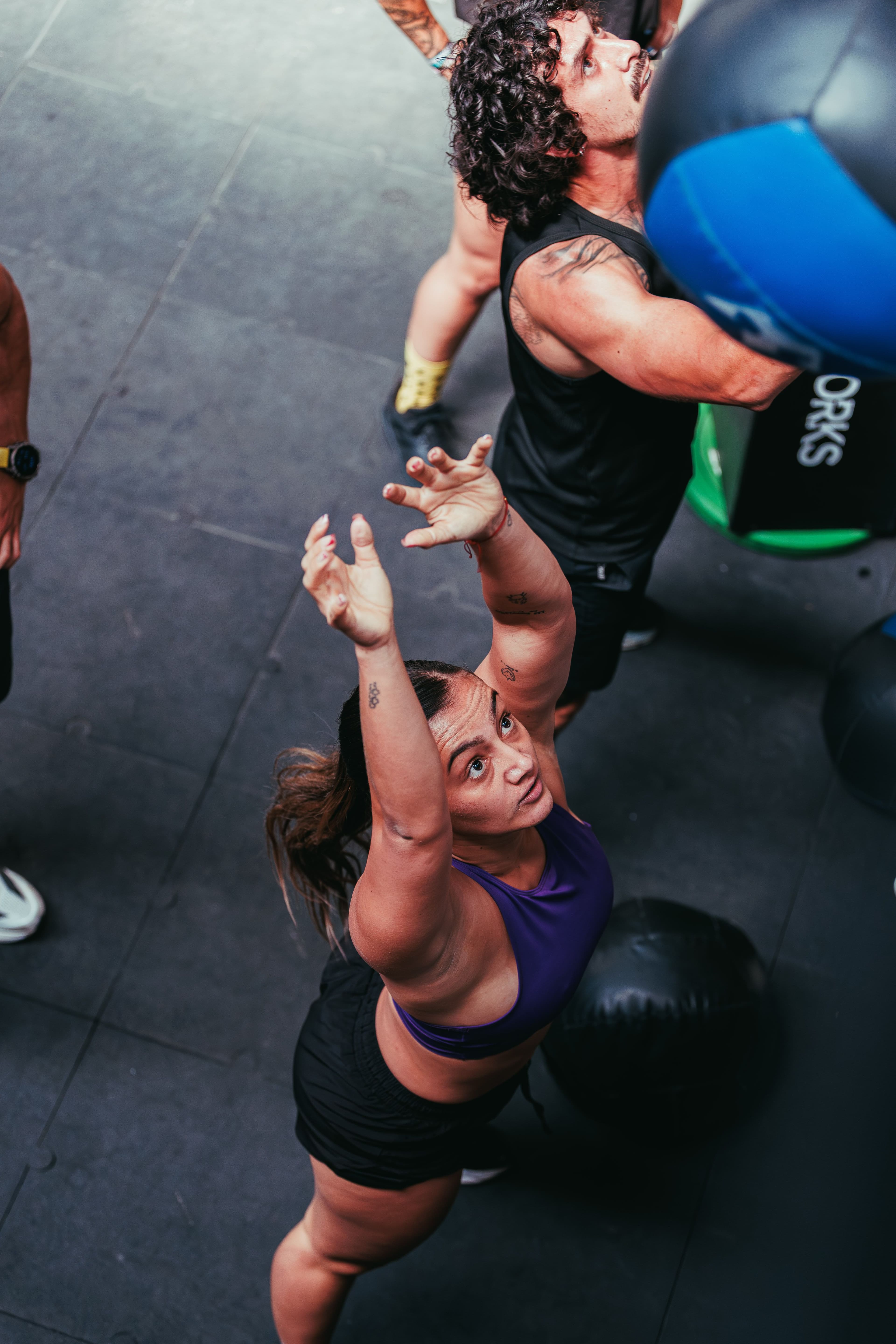 An athlete training